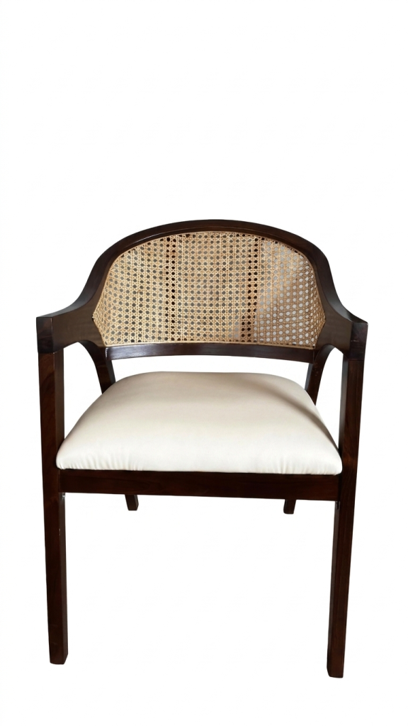 French Cane Armchair with cushion